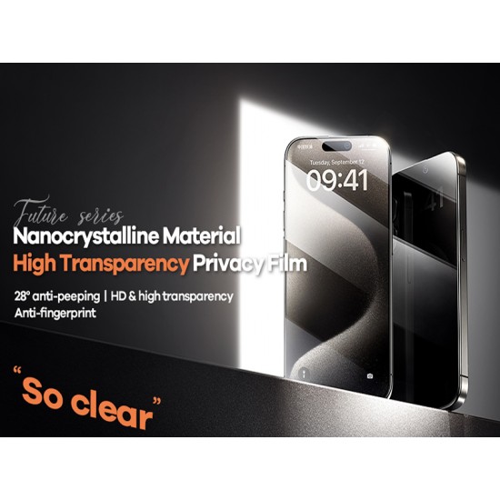 Folie sticla pentru iPhone 13 Pro Remax Privacy