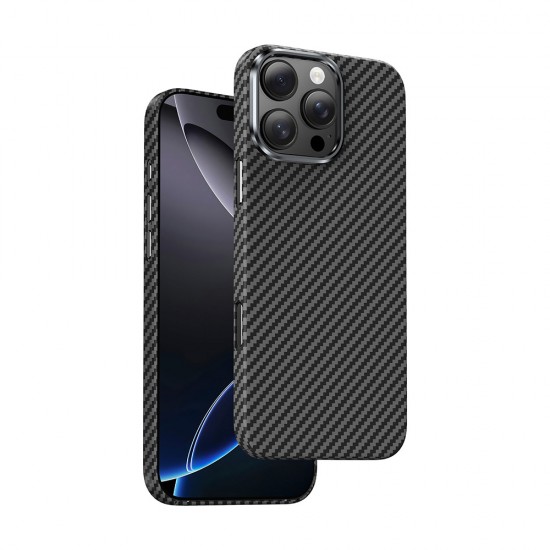 Husa spate pentru iPhone 15 Pro Max Keephone Kevilar Magsafe - Negru