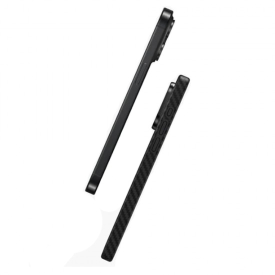 Husa spate pentru iPhone 15 Pro Max Keephone Kevilar Magsafe - Negru
