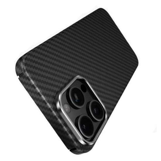 Husa spate pentru iPhone 15 Pro Max Keephone Kevilar Magsafe - Negru