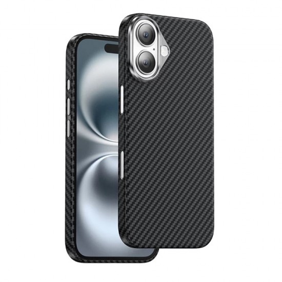 Husa spate pentru iPhone 16 Keephone Kevilar Magsafe - Negru