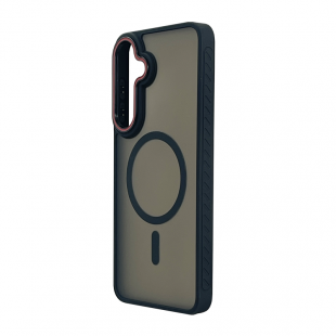 Husa spate pentru Samsung Galaxy S25 FE Matte Case Magsafe - Semitransparent/Negru