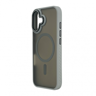 Husa spate pentru iPhone 17 Matte Case Magsafe - Semitransparent/Gri