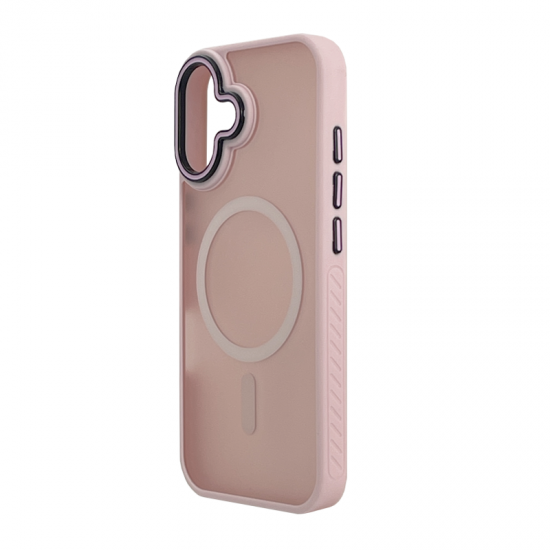 Husa spate pentru iPhone 17 Matte Case Magsafe - Semitransparent/Roz