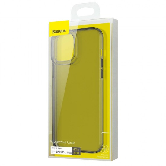 Husa spate pentru iPhone 13 Pro Baseus Basic Case - Negru/Transparent