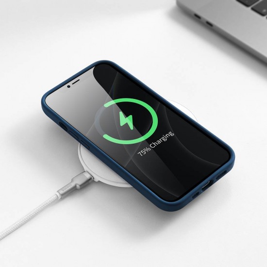 Husa spate pentru iPhone 13 Pro Max Baseus Liquid Silica Gel - Albastru