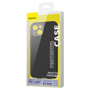 Husa Baseus Liquid Silica Gel plus Folie Protectie pentru iPhone 14 Plus - Negru