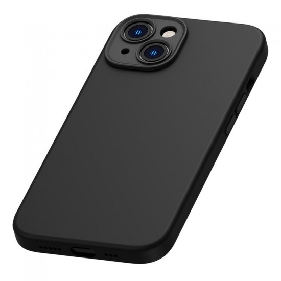 Husa Baseus Liquid Silica Gel plus Folie Protectie pentru iPhone 14 Plus - Negru