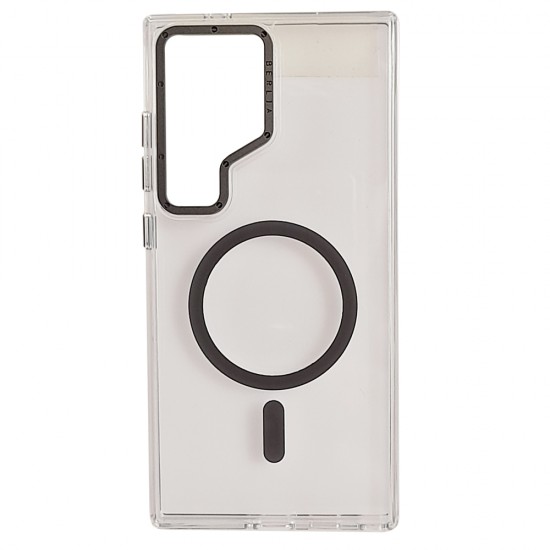 Husa spate pentru Samsung Galaxy S24 Ultra Berlia Magsafe Series - Transparent