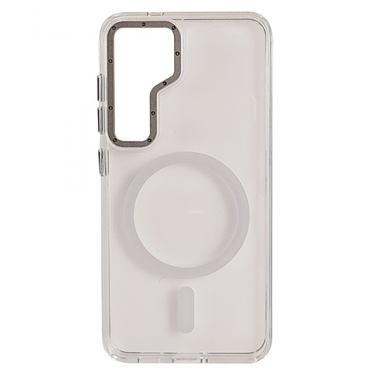 Husa spate pentru Samsung Galaxy S24 Berlia Magsafe Series - Transparent