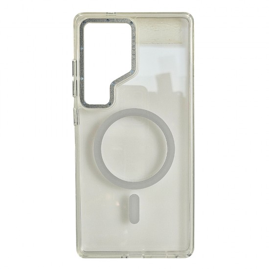 Husa spate pentru Samsung Galaxy S25 Ultra Berlia Magsafe Series - Transparent