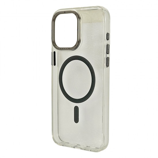 Husa spate pentru iPhone 15 Pro Max Berlia Magsafe Series - Transparent