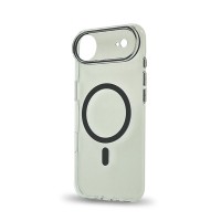 Husa spate pentru iPhone 17 Air Berlia Sheen Magsafe - Transparent/Gri inchis