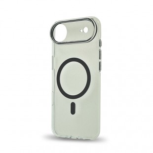 Husa spate pentru iPhone 17 Air Berlia Sheen Magsafe - Transparent/Gri inchis