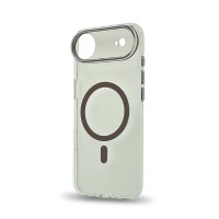 Husa spate pentru iPhone 17 Air Berlia Sheen Magsafe - Transparent/Maro