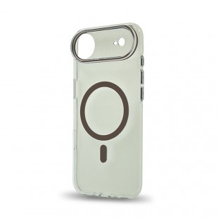 Husa spate pentru iPhone 17 Air Berlia Sheen Magsafe - Transparent/Maro