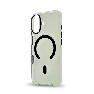 Husa spate pentru iPhone 17 Berlia Sheen Magsafe - Transparent/Negru