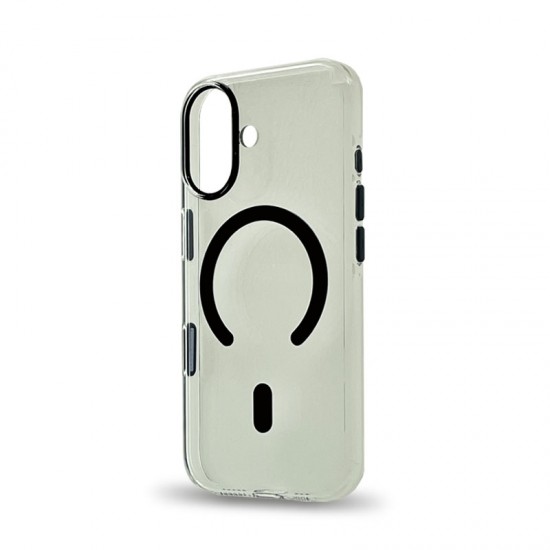 Husa spate pentru iPhone 17 Berlia Sheen Magsafe - Transparent/Negru