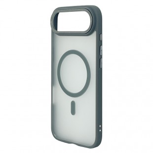 Husa spate pentru iPhone 17 Air Berlia Matte Magsafe - Semitransparent/Gri