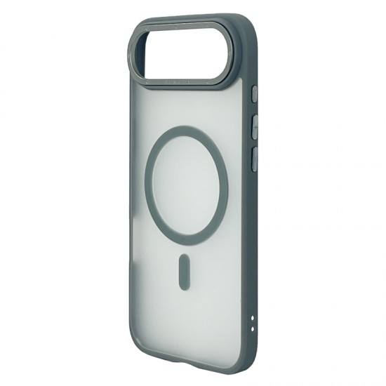 Husa spate pentru iPhone 17 Air Berlia Matte Magsafe - Semitransparent/Gri