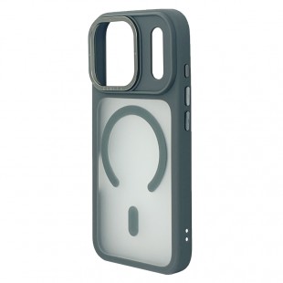 Husa spate pentru iPhone 17 Pro Berlia Matte Magsafe - Semitransparent/Gri