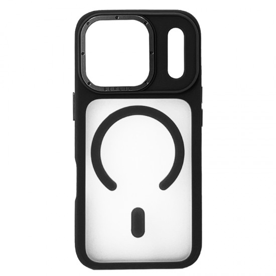 Husa spate pentru iPhone 17 Pro Berlia Matte Magsafe - Semitransparent/Negru