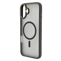 Husa spate pentru iPhone 16 Berlia Matte Magsafe - Semitransparent/Gri