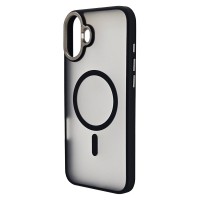 Husa spate pentru iPhone 16 Berlia Matte Magsafe - Semitransparent/Negru