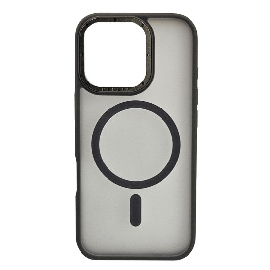 Husa spate pentru iPhone 16 Pro Max Berlia Matte Magsafe - Semitransparent/Gri