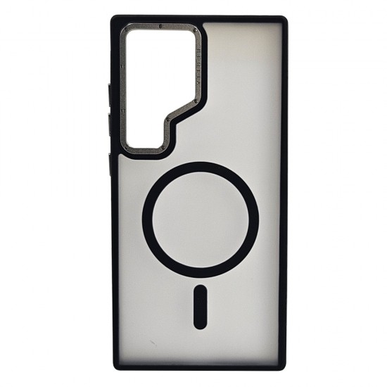 Husa spate pentru Samsung Galaxy S24 Ultra Berlia Matte Magsafe - Semitransparent/Negru