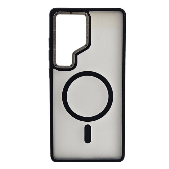 Husa spate pentru Samsung Galaxy S25 Ultra Berlia Matte Magsafe - Semitransparent/Negru