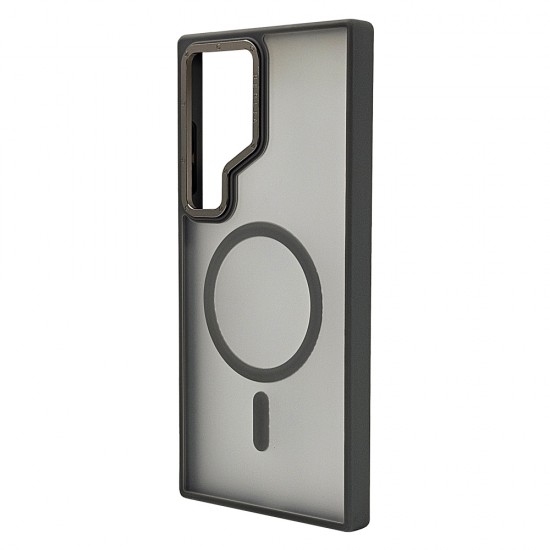 Husa spate pentru Samsung Galaxy S24 Ultra Berlia Matte Magsafe - Semitransparent/Gri