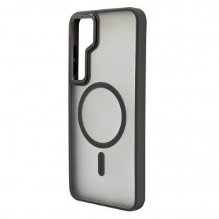 Husa spate pentru Samsung Galaxy S25 Plus Berlia Matte Magsafe - Semitransparent/Gri