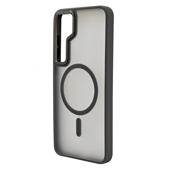 Husa spate pentru Samsung Galaxy S25 Plus Berlia Matte Magsafe - Semitransparent/Gri