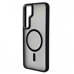 Husa spate pentru Samsung Galaxy S25 Plus Berlia Matte Magsafe - Semitransparent/Negru