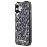 Husa spate pentru iPhone 17 Karl Lagerfeld Leopard Magsafe - Gri