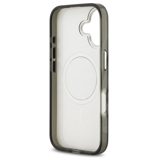 Husa spate pentru iPhone 17 Karl Lagerfeld Leopard Magsafe - Gri