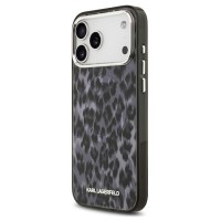 Husa spate pentru iPhone 17 Pro Karl Lagerfeld Leopard Magsafe - Gri