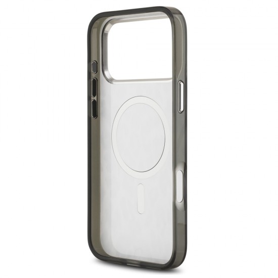 Husa spate pentru iPhone 17 Pro Max Karl Lagerfeld Leopard Magsafe - Gri