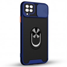 Husa spate Slide Case pentru Samsung Galaxy A12 - Albastru Husa spate Slide Case pentru Samsung Galaxy A12 - Albastru