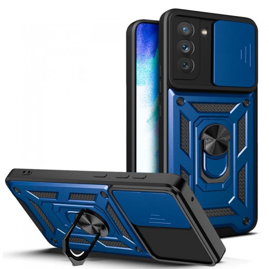Husa spate Slide Case pentru Samsung Galaxy S21 FE - Albastru Deschis