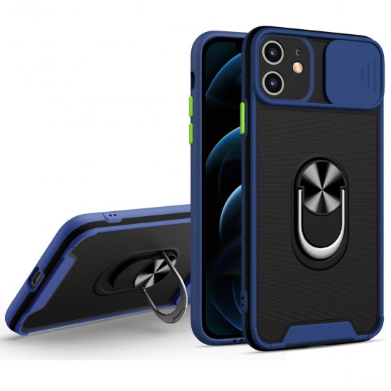 Husa spate pentru iPhone 11 - Slide Case Albastru