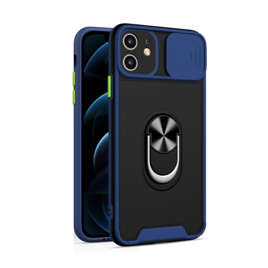 Husa spate Slide Case pentru iPhone 12 - Albastru