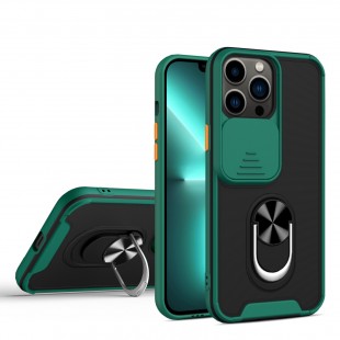 Husa spate pentru iPhone 13 Pro - Slide Case Verde