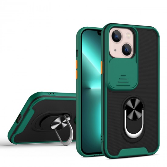 Husa spate Slide Case pentru iPhone 13 - Verde