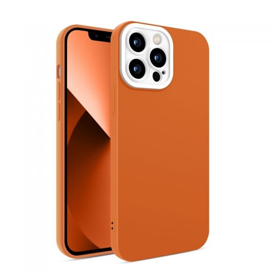 Husa spate pentru iPhone 13 Pro Max - Vanex Case Portocaliu Alb