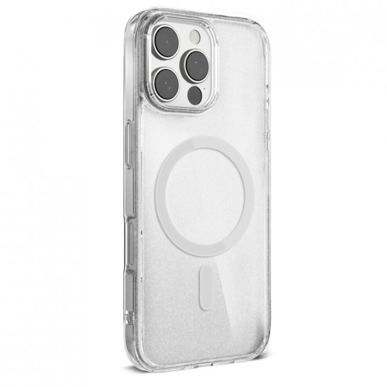 Husa spate pentru iPhone 16 Pro Max Berlia Starry Magsafe - Transparent