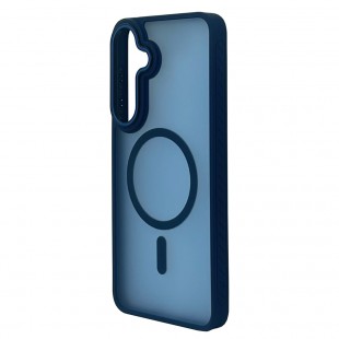 Husa spate pentru Samsung Galaxy S26 Matte Case Magsafe - Semitransparent/Albastru