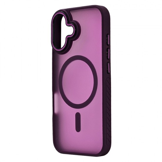 Husa spate pentru iPhone 17 Matte Case Magsafe - Semitransparent/Mov