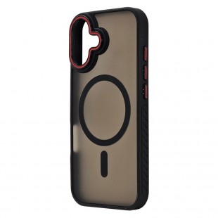 Husa spate pentru iPhone 17 Matte Case Magsafe - Semitransparent/Negru